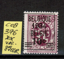 COB 376**, Neuf, VAL COB 85 EUR - Tipo 1929-37 (Leone Araldico)