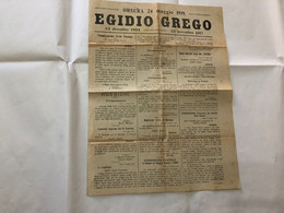 WW1 EGIDIO GREGO TEN. AVIATORE MANIFESTO GIORNALE FUNERALE  ORSERA ISTRIA 1919 4 MEDAGLIE AL VALORE - Guerra 1914-18