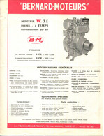 PARIS.AGRICULTURE.DOC-PUB POUR LE MOTEUR W.31 " BERNARD-MOTEURS " 12 RUE MEDERIC.PARIS. - Non Classés