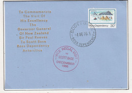 Ross Dependency 1986 Scott Base Vice Regal Visit Ca Vice Regal Visit 4 DEC 86 (SC111B) - Storia Postale