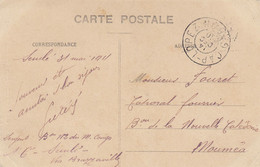 CP. GABON. CAP-LOPEZ. 14 DEC 1910. POUR NOUMEA. JEUNE FEMME N'KOMI - Lettres & Documents