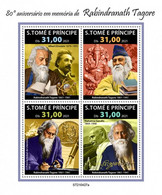 2021/08 - SAO TOME - RABINDRANATH TAGORE                          4V      MNH** - Teologi