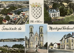 GUIGNEN RUE GIMBERT CHATEAU DES RUES BASSES CHATEAU DU PLESSIS PONT DE L'ETANG EGLISE 1966 - Autres & Non Classés