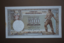 SERBIA 500 DINARA F  БЕОГРАД, 1 MAJ 1942 СРПСКА НАРОДНА БАНКА - Serbie