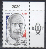 2021- 1V  "  Valéry GISCARD D'ESTAING 1926-2020  "  à 1.28 €  Marges Illustrées - Neuf - Nuevos