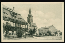 Orig. DDR AK Im Kleinformat 1959 Bad Lausick In Sachsen, Hauptstraße Mit Kirche, Gelaufen Mit SST - Bad Lausick