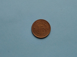 1944 - 1 Franc ( Voir Photo Svp / Uncleaned Coin / For Grade, Please See Photo ) ! - 1934-1945: Leopold III