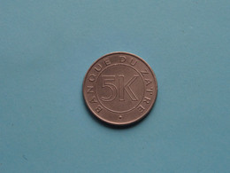 1977 - 5 Makuta ( Voir Photo Svp / Uncleaned Coin / For Grade, Please See Photo ) ! - Zaire (1971-97)
