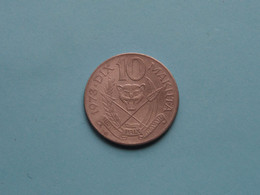 1973 - 10 Makuta ( Voir Photo Svp / Uncleaned Coin / For Grade, Please See Photo ) ! - Zaire (1971-97)