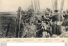 MILITARIA GUERRE 1914-18  En Belgique - Une Embuscade De Zouaves  .......... 1914 - Guerre 1914-18
