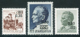 YUGOSLAVIA 1978 Surcharges MNH / **.  Michel 1755-57 - Nuovi