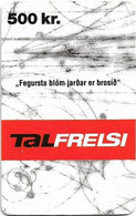 Iceland - Tal Frelsi - White Vertical, GSM Refill 500Kr, Used - Islande