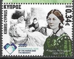 CYPRUS, 2020, MNH, INTERNATIONAL DAY OF NURSES AND MIDWIVES, FLORENCE NIGHTINGALE, 1v - Otros