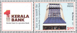 INDIA 2021 MY STAMP, KERALA STATE CO-OPERATIVE BANK. 769 Branches Across Kerala, LIMITED ISSUE,  MNH(**) - Nuevos