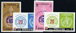 Iraq 1968 World Health Organisation Imperf Set Of 4 From Limited Printing, As SG 810-13, Mi 535-58B* - Iraq