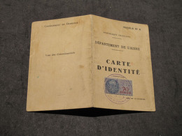 DEPARTEMENT DE L'AISNE - CARTE D'IDENTITE DE COTTARD ALFRED NE LE 19/6/3 - DEL. MARS 1951 - VOIR SCANS - Historische Dokumente