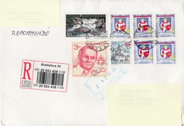 SLOVAKIA REGISTERED COVER SENT TO POLAND 2002 - Storia Postale