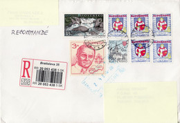 SLOVAKIA REGISTERED COVER SENT TO POLAND 2002 - Lettres & Documents