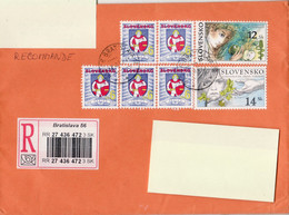 SLOVAKIA REGISTERED COVER SENT TO POLAND 2001 - Storia Postale