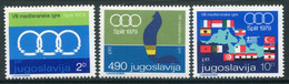 YUGOSLAVIA 1979 Mediterranean Games MNH / **.  Michel 1796-98 - Nuovi