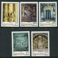 YUGOSLAVIA 1979 Romanesque SculptureI MNH / **.  Michel 1809-13 - Unused Stamps