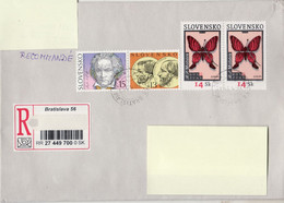 SLOVAKIA REGISTERED COVER SENT TO POLAND 2003 - Covers & Documents