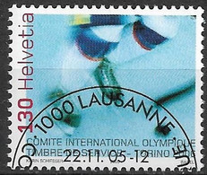 2005 Schweiz  IOC  Mi. 5 FD-used  Olympische Winterspiele 2006, Turin - Usados