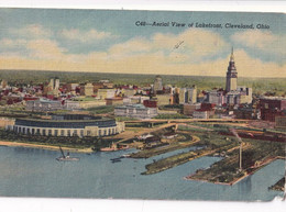 A14380  - AERIAL VIEW AF LAKEFRONT CLEVLAND OHIO VINTAGE POSCTARD - Cleveland