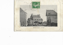 59 - HASNON (Nord) - La Gare. Animée, CPA Ayant Circulé En 1913. - Other Municipalities