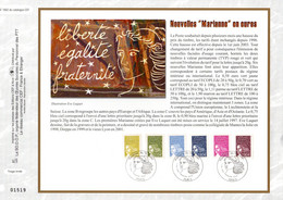 (Faciale = 5.94 €)." MARIANNE DU 14 JUILLET " Sur Feuillet CEF 1er Jour N°té MULTILINGUE  2003 N°YT 3570 75 FDC - 1997-2004 Marianne Du 14 Juillet