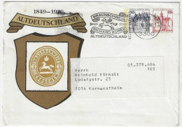 Germany Berlin 1980 Postal Stationery Cover With Additional Stamp Postmark issue Arms Of Braunschweig crown And horse - Privatumschläge - Gebraucht