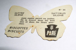 Biscottes Biscuits Paré Découpis Papillon N°35 Satyre Silène - Tiere