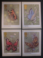 1981 BUTTERFLIES P.H.Q. CARDS STAMPED BUT NEVER CANCELLED. ( 02360 ) - PHQ Cards