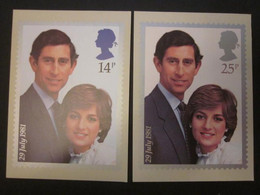 1981 ROYAL WEDDING P.H.Q. CARDS WITH FIRST DAY OF ISSUE POSTMARK. ( 02361 ) - PHQ Karten