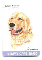 Titre De Transport Highway Card  :  Golden Retriever - Illustration Jacquie Marie Vaux - Mondo