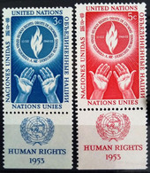 NATIONS-UNIS - NEW YORK                   N° 21/22                       NEUF** - Unused Stamps