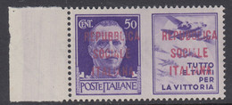 ITALY - R.S.I. - Prop. Di Guerra Emiss. Di Firenze Sass N. 47 (Lilla Carminio) Cv 1500 Euro - MNH** Gomma Integra - Propaganda De Guerra