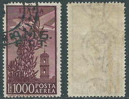 1948 TRIESTE A POSTA AEREA USATO CAMPIDOGLIO 1000 LIRE - P16-9 - Airmail