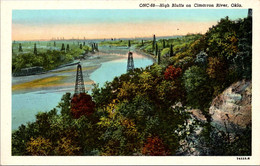 Oklahoma High Bluffs And Oil Wells On Cimarron River Curteich - Sonstige & Ohne Zuordnung