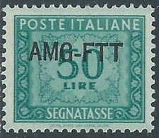 1949-54 TRIESTE A SEGNATASSE 50 LIRE MNH ** - P17-8 - Segnatasse
