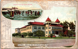 California Long Beach Sanitarium And Midwinter Bathing Scene - Long Beach