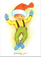 (5 B 6) Christmas Postcard - Posted In Denmark - 2 Postcards - Chidren's - Kerstman