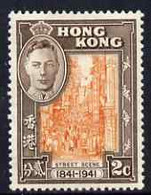 Hong Kong 1941 KG6 Centenary Of British Occupation 2c Lightly Mounted Mint SG163 - Unused Stamps