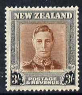 New Zealand 1947-52 KG6 3s Red-brown & Grey U/M SG 689 - Neufs