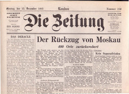 ENGLAND -  DIE  ZEITUNG  - KRIEG  MOSKAU - LONDON  - Komplette Zeitung - 1941 - Testi Generali