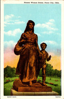 Oklahoma Ponca City The Pioneer Woman Statue Curteich - Sonstige & Ohne Zuordnung
