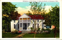 Oklahoma Claremore Birthplace Of Will Rogers Curteich - Sonstige & Ohne Zuordnung