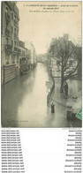 Inondation Et Crue De 1910. VILLENEUVE-SAINT-GEORGES 94. Rue De Paris. Panneau Attention Marchez Au Pas !... - Villeneuve Saint Georges
