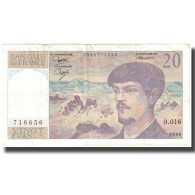 France, 20 Francs, Debussy, 1986, TTB, Fayette:66.7, KM:151a - 20 F 1980-1997 ''Debussy''