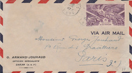 AOF  LETTRE DE DAKAR  1947 - Pharmacy